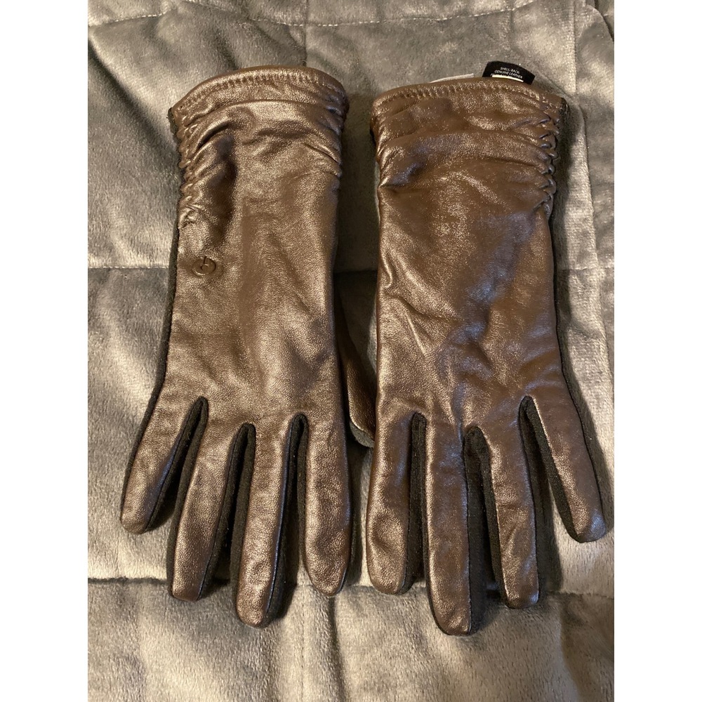 Wilsons Leather Touchpoint MetallicBronze GenuineLeather Gloves Womens L/XL 0420